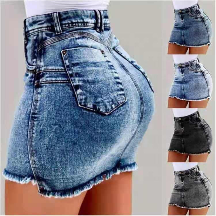 Summer Girls High Waist Denim Shorts Jeans Women Shorts  Push Up Skinny Slim Denim Short Skirts and Hot Sale