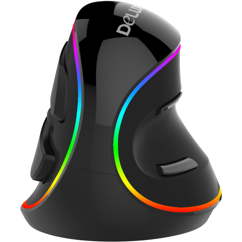 Delux M618 PLUS Right Hand 4000 DPI 6D E-Sport RGB Wired Wireless Ergonomics Vertical Gamer Gaming Mouse