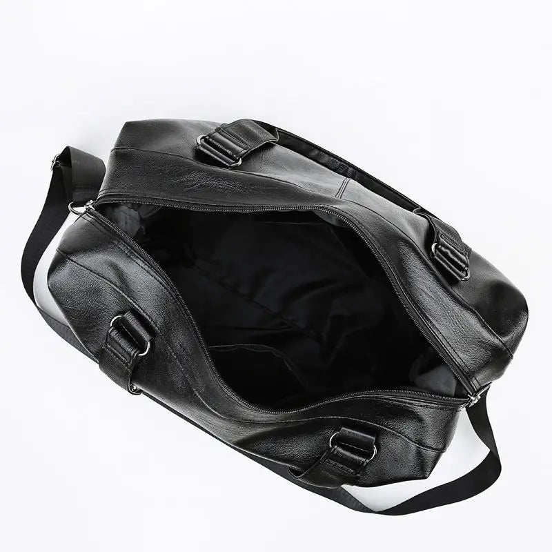 Fashion Men Travel Bag Luggage Bag Large Capacity Leather Portable Business Handbag Crossbody Casual Men's Bag Shoulder Trip Bag