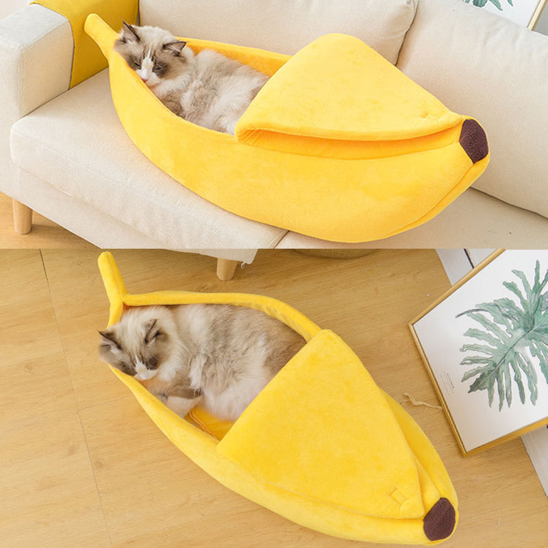Dog Banana Bed Cat Bed House Cat Mat Beds Warm Durable Portable Pet Basket Kennel Dog Cushion Multicolor Cat Supplies