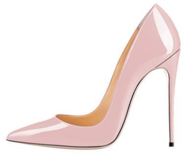 Classic Pointed Toe Stiletto Heel Pumps Women 12 Cm High Heels