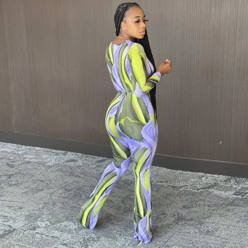 Sexy Women's Long Sleeve Conjoined Body Slimming Buttock Ladies Jumpsuit for Women