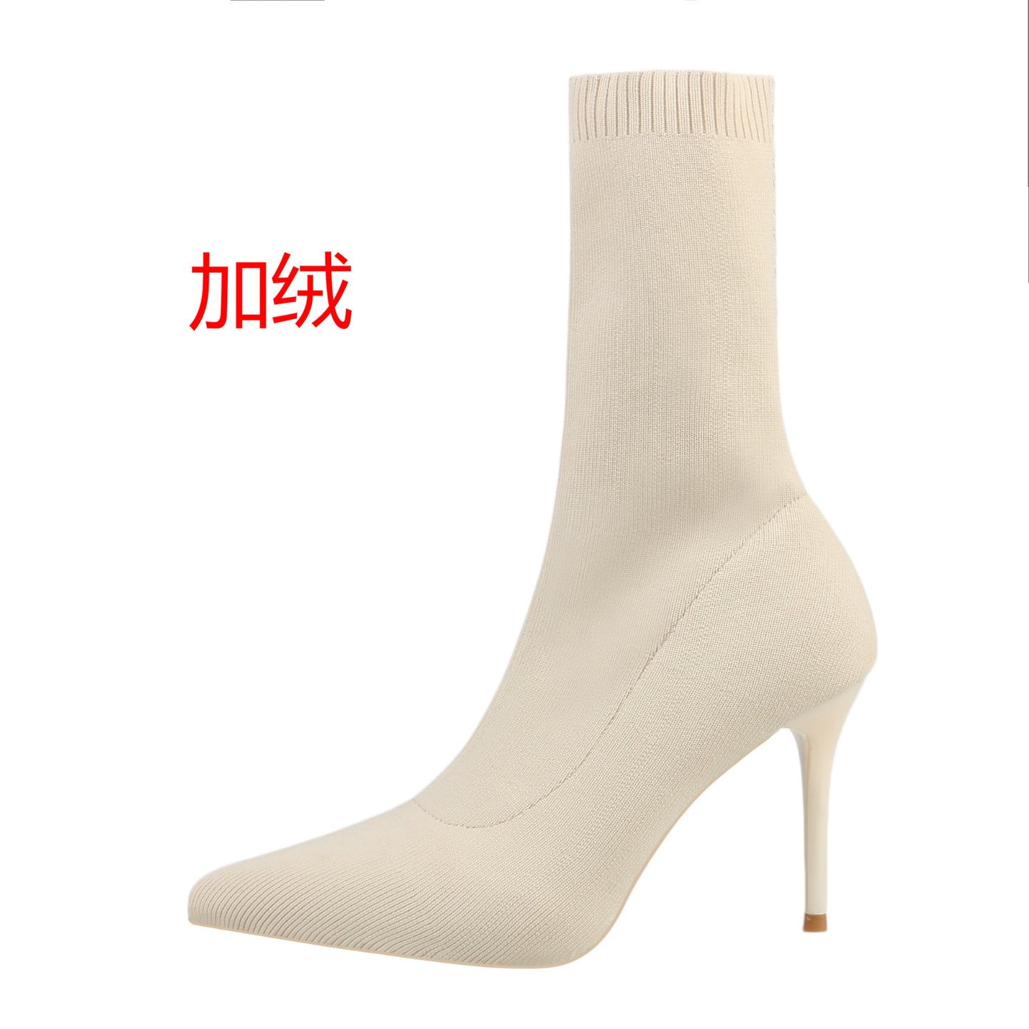 Winter Fashion Pointed Toe Elastic Sock Boots Women Sexy High Heel Ankle Boots
