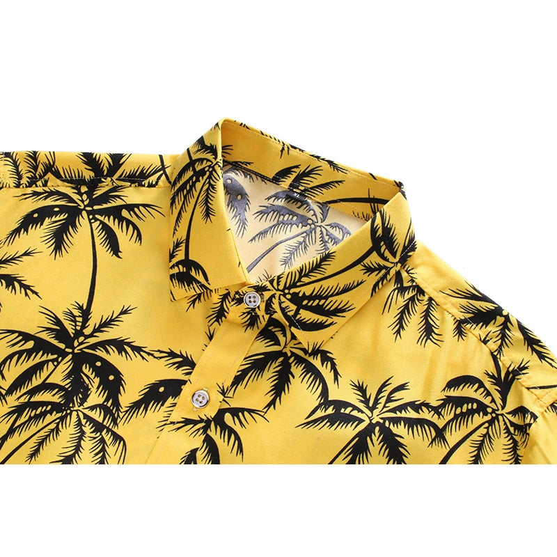 2023 New Fashion Casual Men's Shirt Short Sleeve Print Hawaii Shirt Men Summer New Design Mens Beach Shirts Men Flower Shirt 7XL