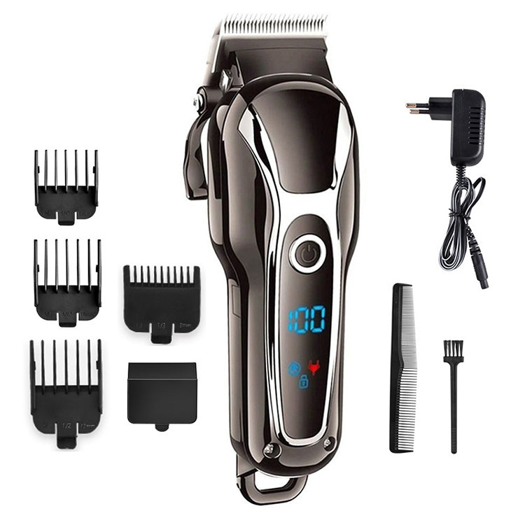 Cordless Hair Clipper Professional Men Hair Trimmer LCD Electric Hair Cutting Machine