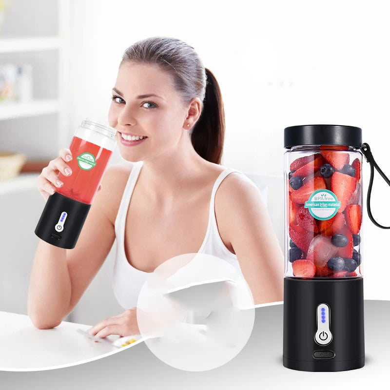 Portable Blender Mini USB Rechargeable Juicer Cup Smoothies Small Travel Blenders Ice Smoothie Mixer
