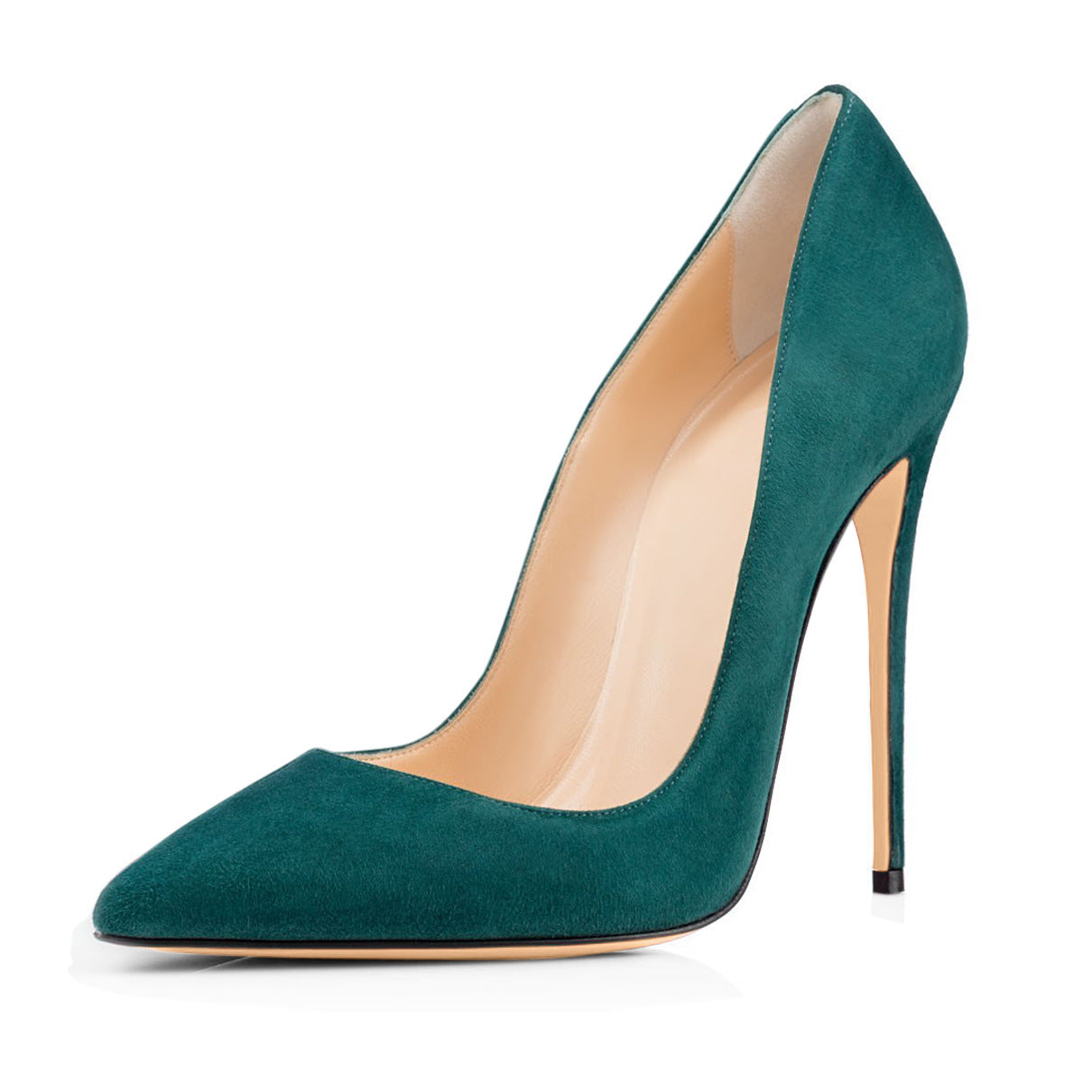 Classic Pointed Toe Stiletto Heel Pumps Women 12 Cm High Heels