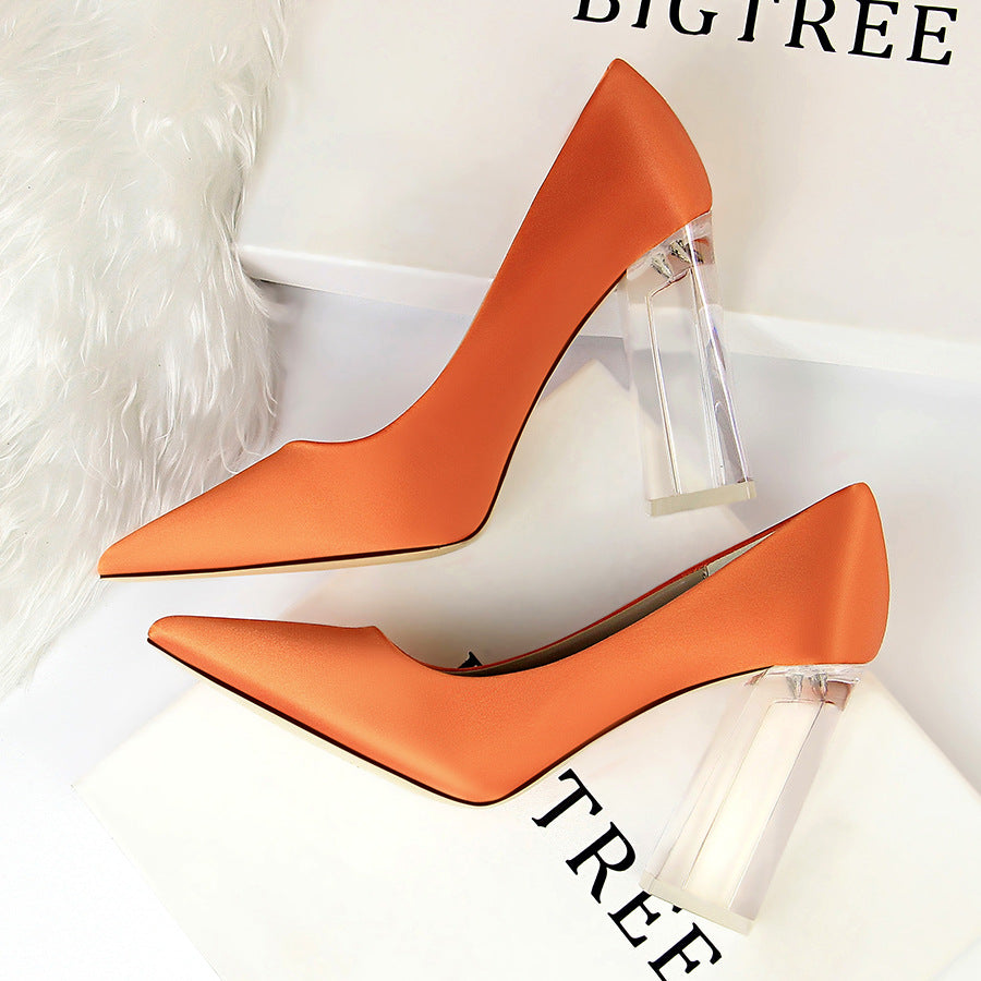 Hellosports 2021women Wedding Party Shoes Female Pumps Sexy Red Color Pointed Toe High Heels Casual Lady Evening Dress Shoes