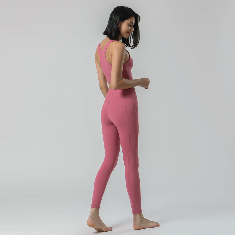 Wholesale Fitness Yoga Set Sports Wear for Women New Design Organic Yoga Clothing Set Sports Wear for Women Leggings With Pocket