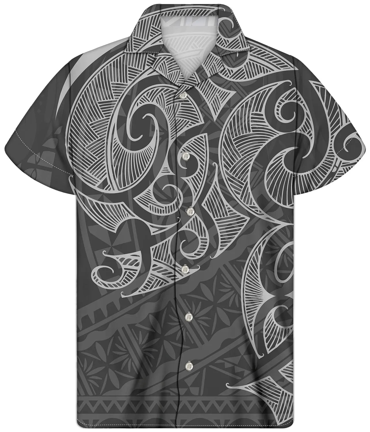 Fancy Gold Shirts for Men Polynesian Tribal Fabric Hawaiian Short Sleeve Shirt Men Summer Clothing for Men's Tropical Tops Shirt