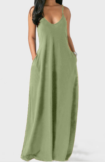 2022 Summer Fashion Maxi Dress Women Suspender Women Dresses Summer Ladies Dresses Women Beach