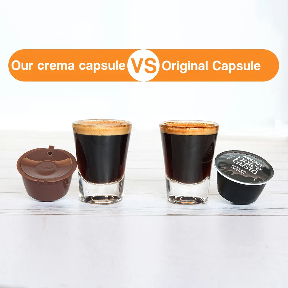 iCafilas for Dolce Gusto Reusable Crema Coffee Capsule Cappuccino Filters Compatible With Nescafe Dolci Gusto Machine