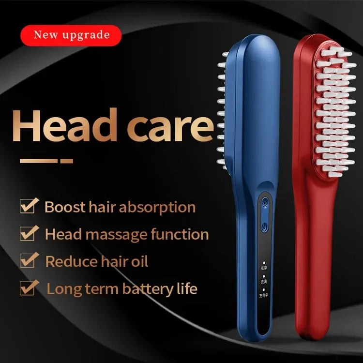 PAKISS Anti-Hair Loss Wireless Electric Hair Straightener Comb Hair Straightener Brush