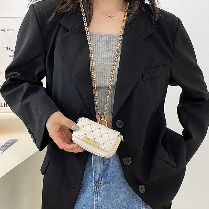 GS284 Trendy Pure Color Mini Bags Korean Fashion Girls Chain Messenger Bags Ladies Sling Shoulder Bag Women Handbags