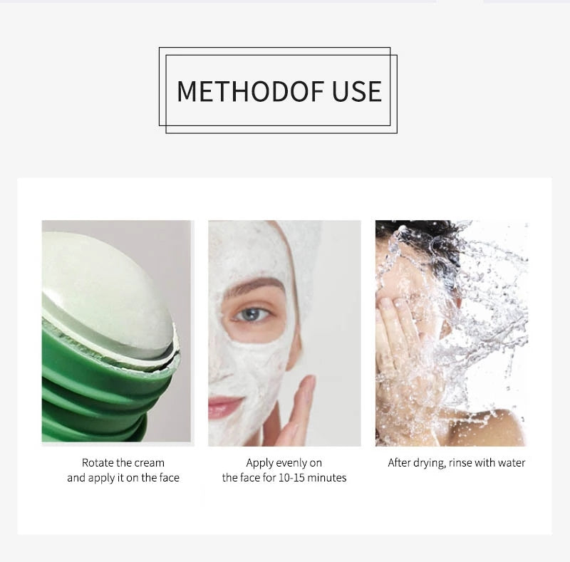 Free Shipping  Green Musk Stick  Green Tea Cleansing Mask Remove Blackhead Mud Mask Purifying Clay Stick Mask
