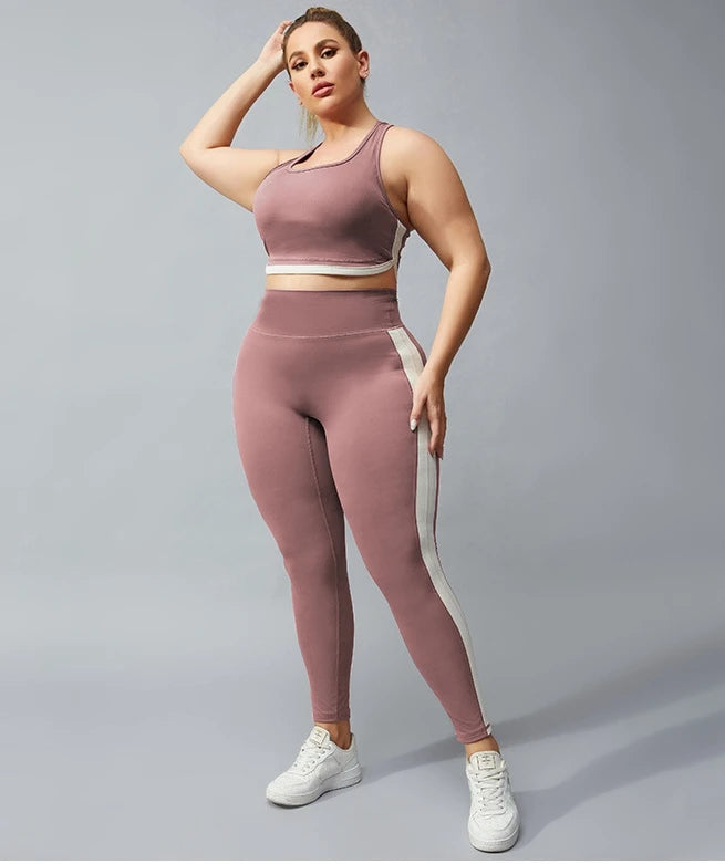 Hot Plus Size Fitness Wear Gym Set Womens Yoga Sets 2023
