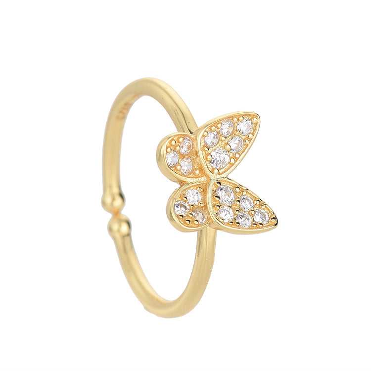 Zola Jewellery 2022 New Fashion Rhinestones  Butterfly Rings  Jewelry Gifts