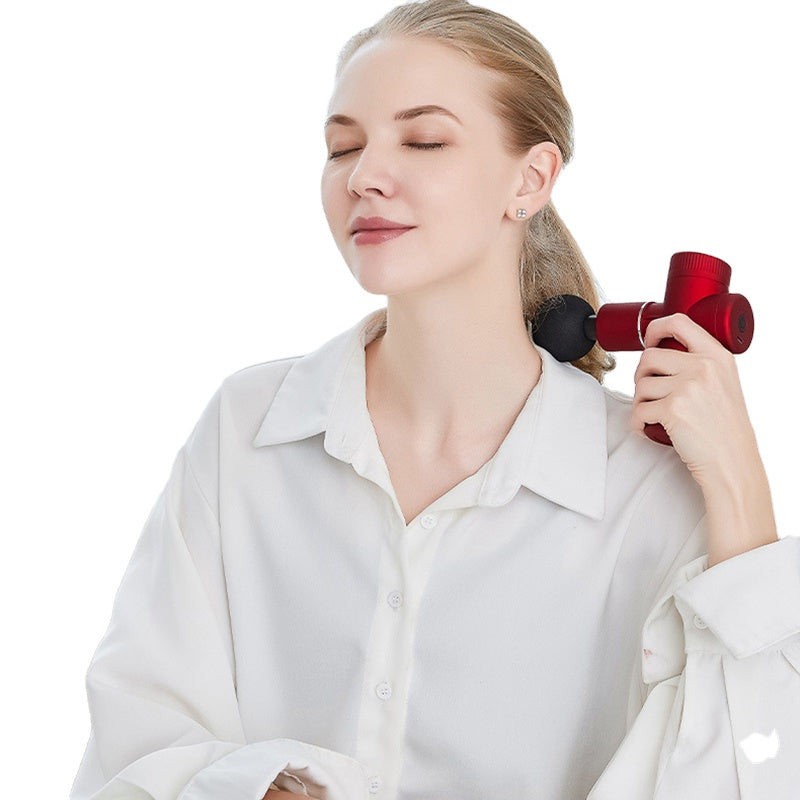 4 Heads Mini Massage Gun Deep Tissue Percussion Massager Fascia Gun