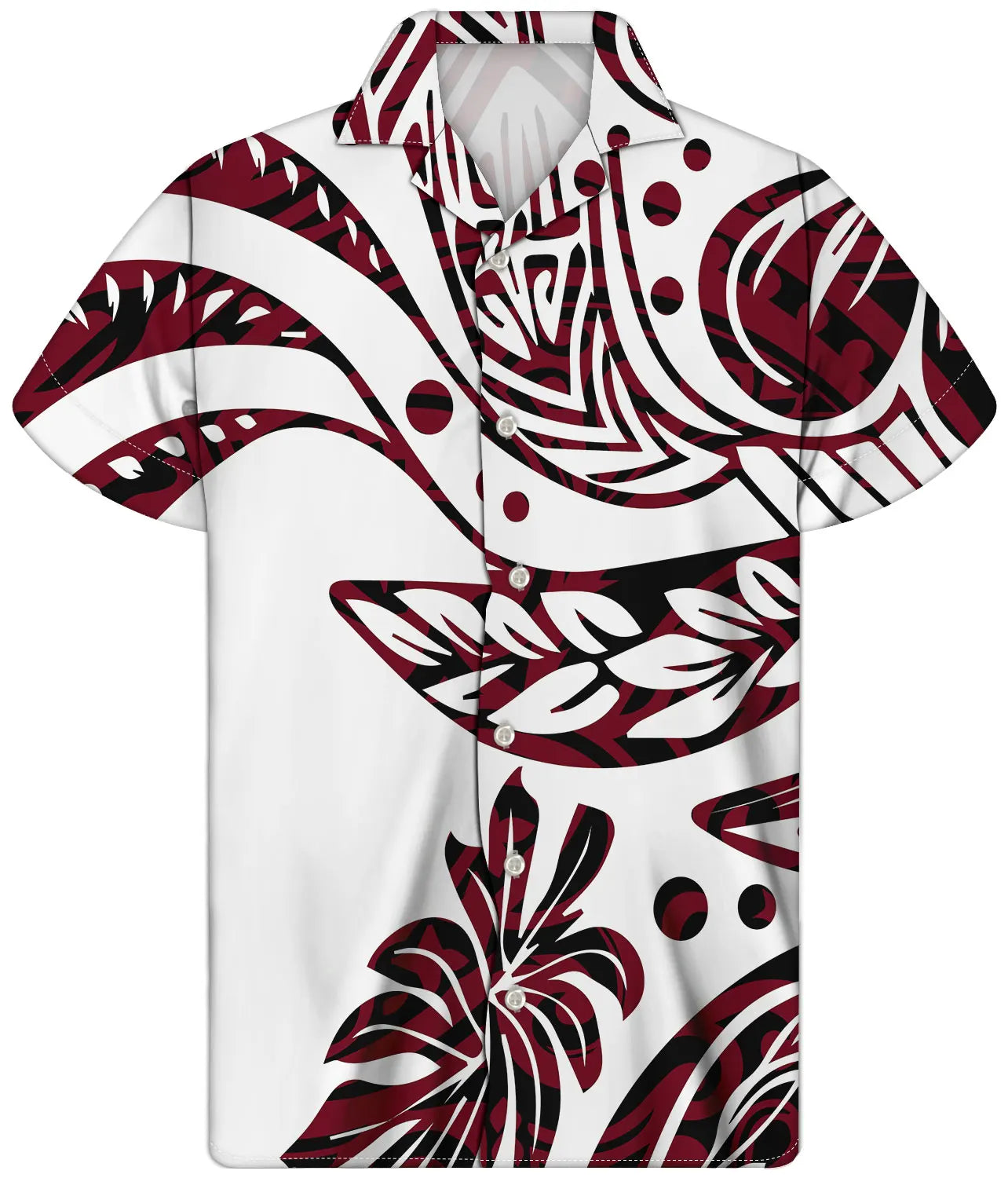 Fancy Gold Shirts for Men Polynesian Tribal Fabric Hawaiian Short Sleeve Shirt Men Summer Clothing for Men's Tropical Tops Shirt