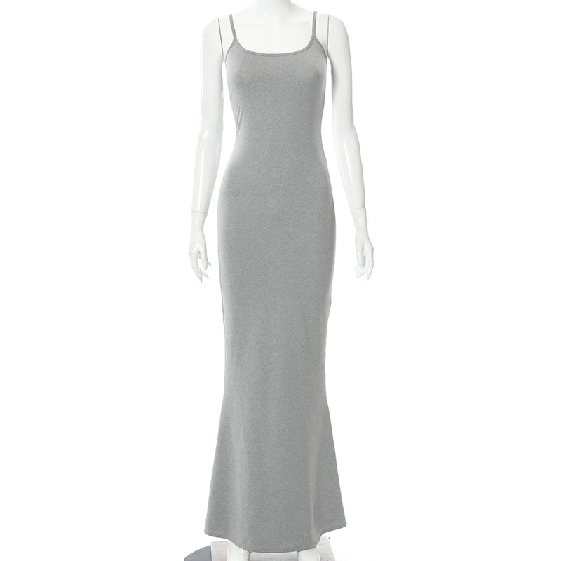 2022 Summer Skims Dresses Casual Slim Fit Sling Soft Lounge Tight Slim Bodycon Long Maxi Slip Dress
