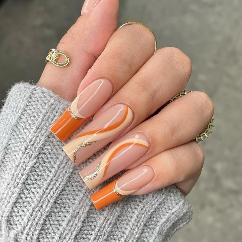 Hot Custom Logo Artifical False Nails Full Cover  Nail  Short Designer Press on Nails Tips