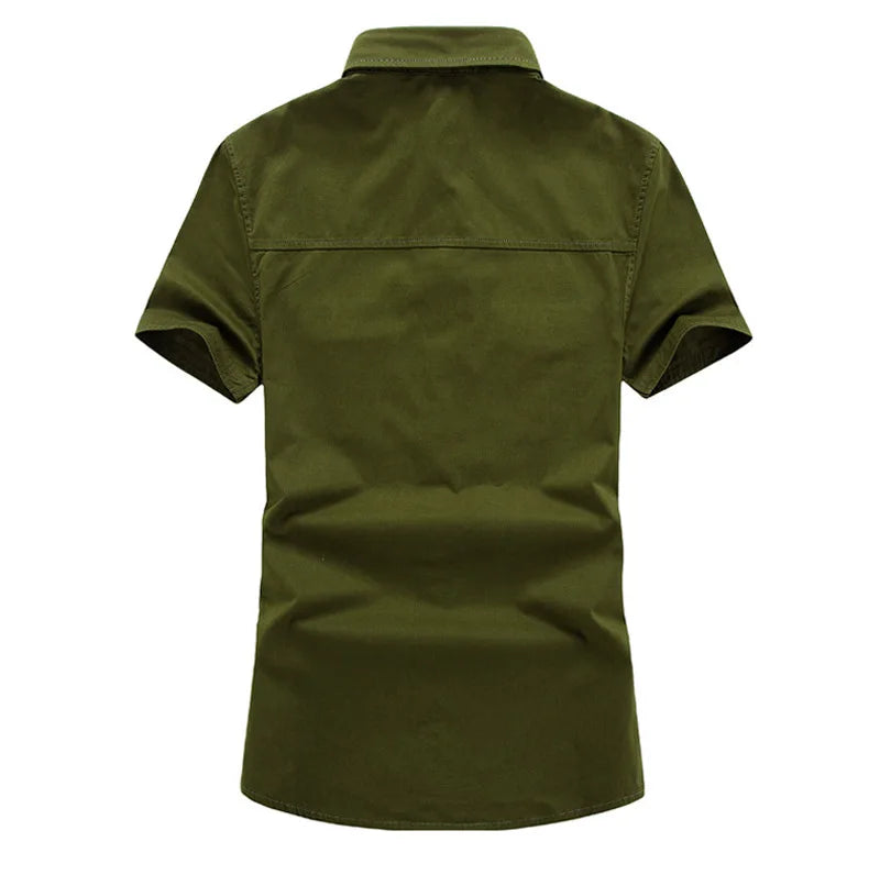 ANSZKTN High Quality Tooling Cargo Shirt Short Sleeved Outdoor Tactical Shirts for Men