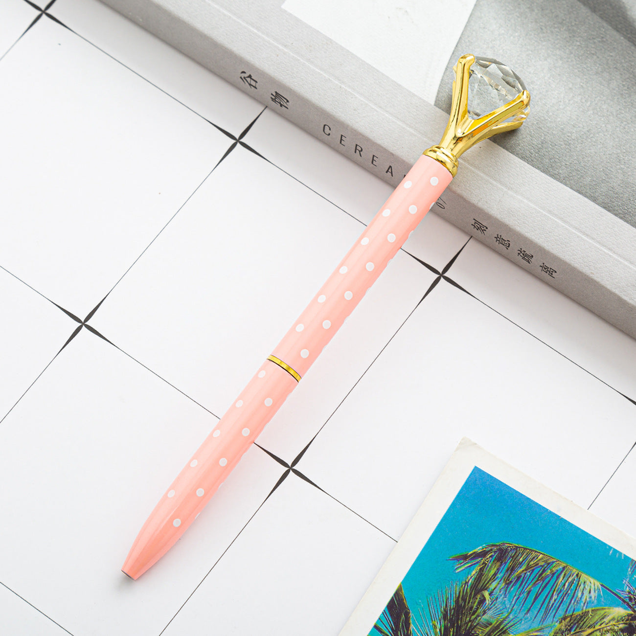 Hot Sell Stock Promotional Pen Personalized Ball Pen Diamond Crystal Metal Ballpoint Pen for Gift