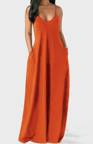 2022 Summer Fashion Maxi Dress Women Suspender Women Dresses Summer Ladies Dresses Women Beach