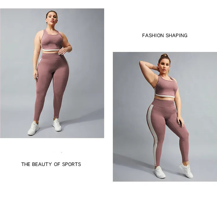 Hot Plus Size Fitness Wear Gym Set Womens Yoga Sets 2023