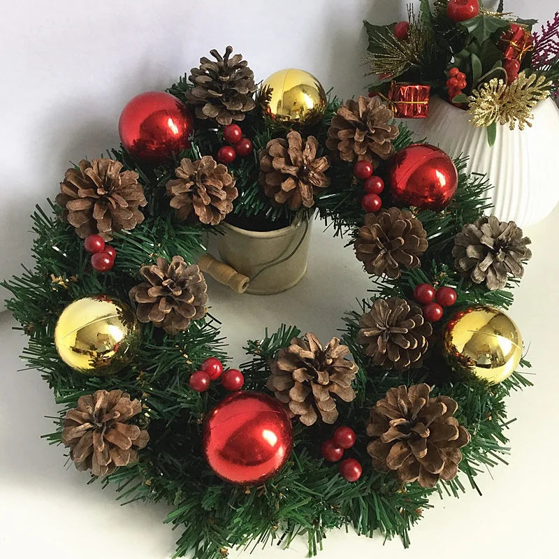 Christmas Wreath Window Door Wall Ornament Decorations Home Halloween Ornaments  Wall Mounted Wreath