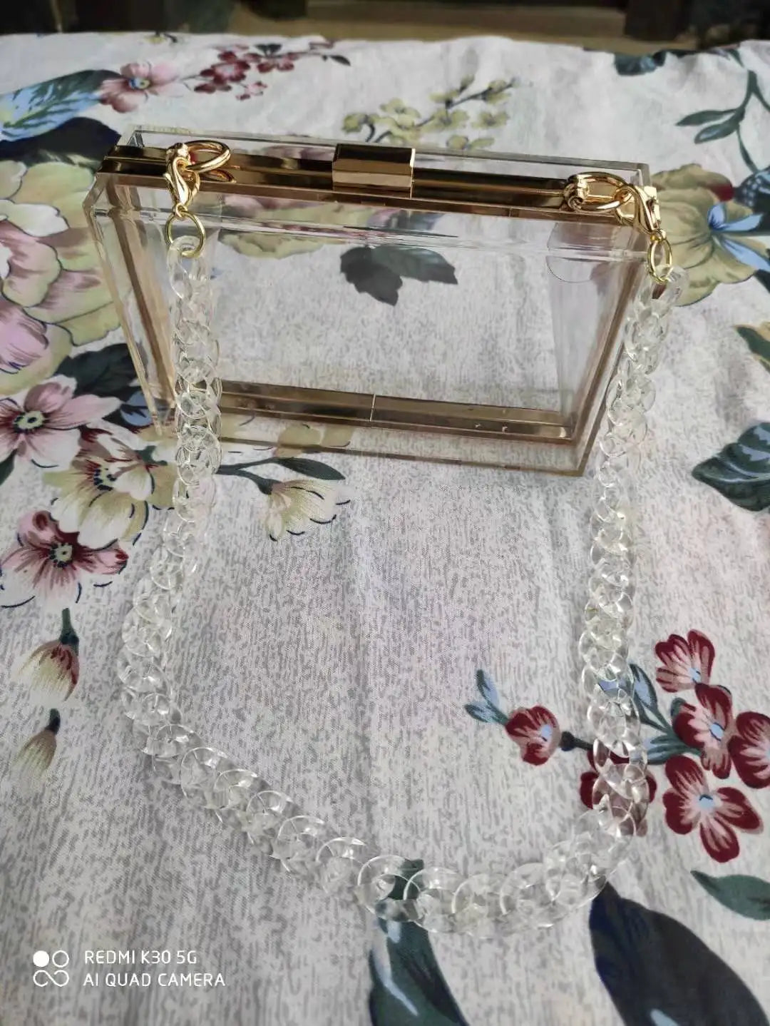 BELLA JOY New Acrylic Transparent Women Clutch Bag Chain  Women Messenger Bag Evening Bag Handbag Chain Shoulder Bag