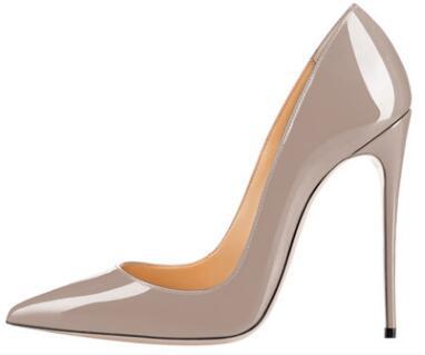 Classic Pointed Toe Stiletto Heel Pumps Women 12 Cm High Heels