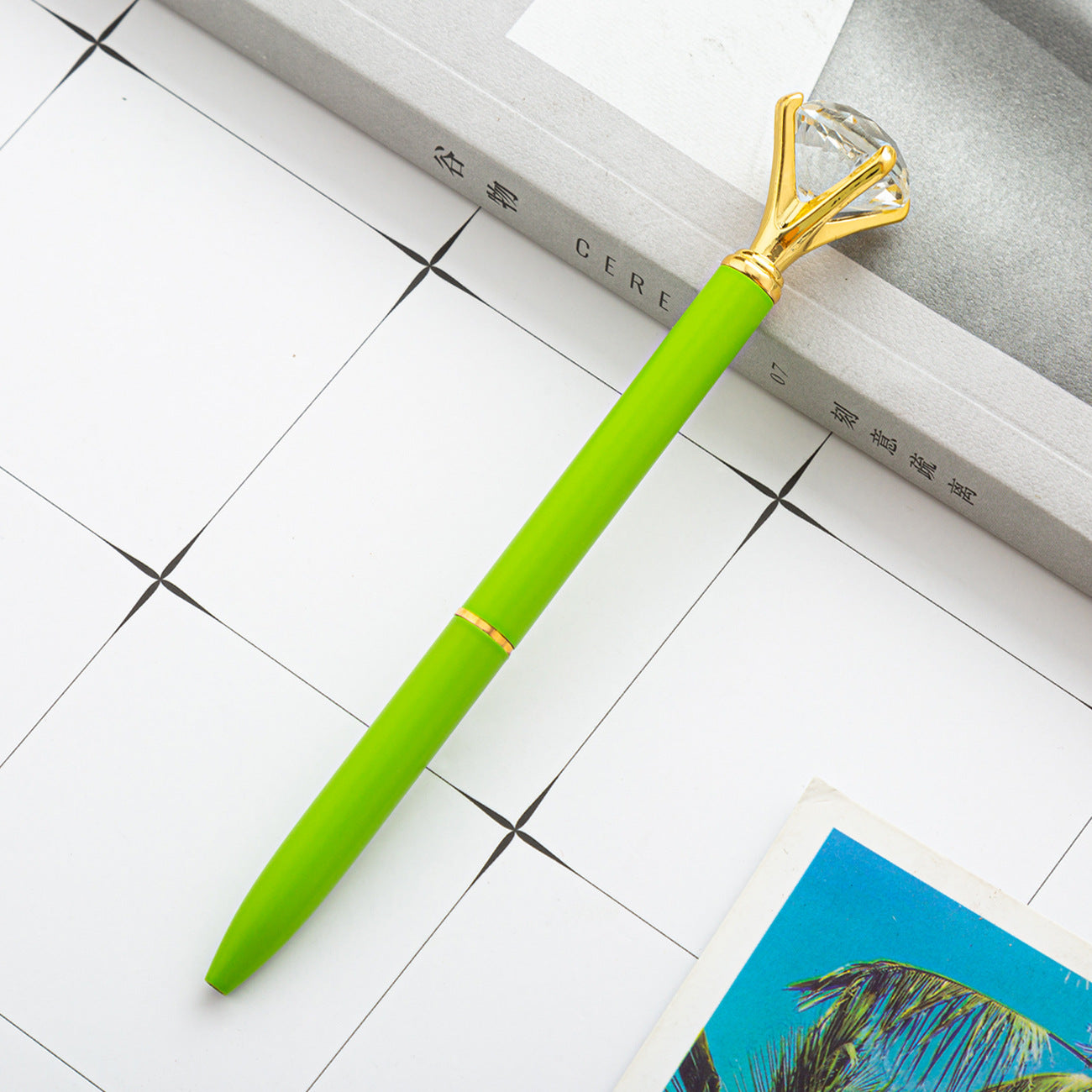 Hot Sell Stock Promotional Pen Personalized Ball Pen Diamond Crystal Metal Ballpoint Pen for Gift
