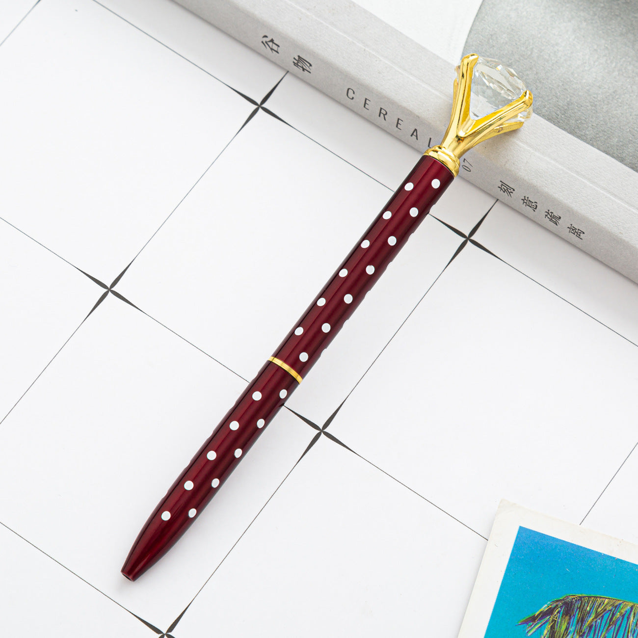 Hot Sell Stock Promotional Pen Personalized Ball Pen Diamond Crystal Metal Ballpoint Pen for Gift