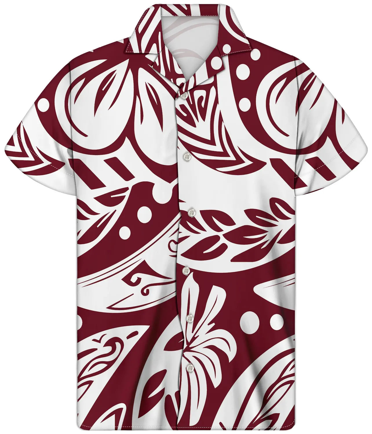 Fancy Gold Shirts for Men Polynesian Tribal Fabric Hawaiian Short Sleeve Shirt Men Summer Clothing for Men's Tropical Tops Shirt