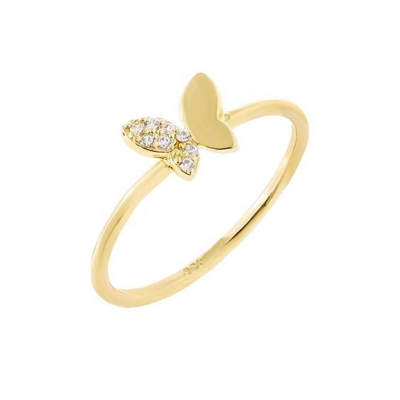 Zola Jewellery 2022 New Fashion Rhinestones  Butterfly Rings  Jewelry Gifts
