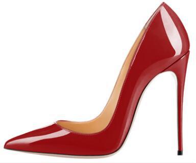 Classic Pointed Toe Stiletto Heel Pumps Women 12 Cm High Heels