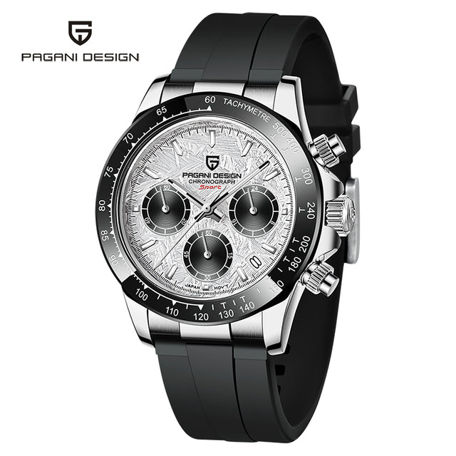 Pagani Design 1664 Rubber Chronograph Watch Designer Fashion for Men Japan Miyota Quartz Calendar Watches