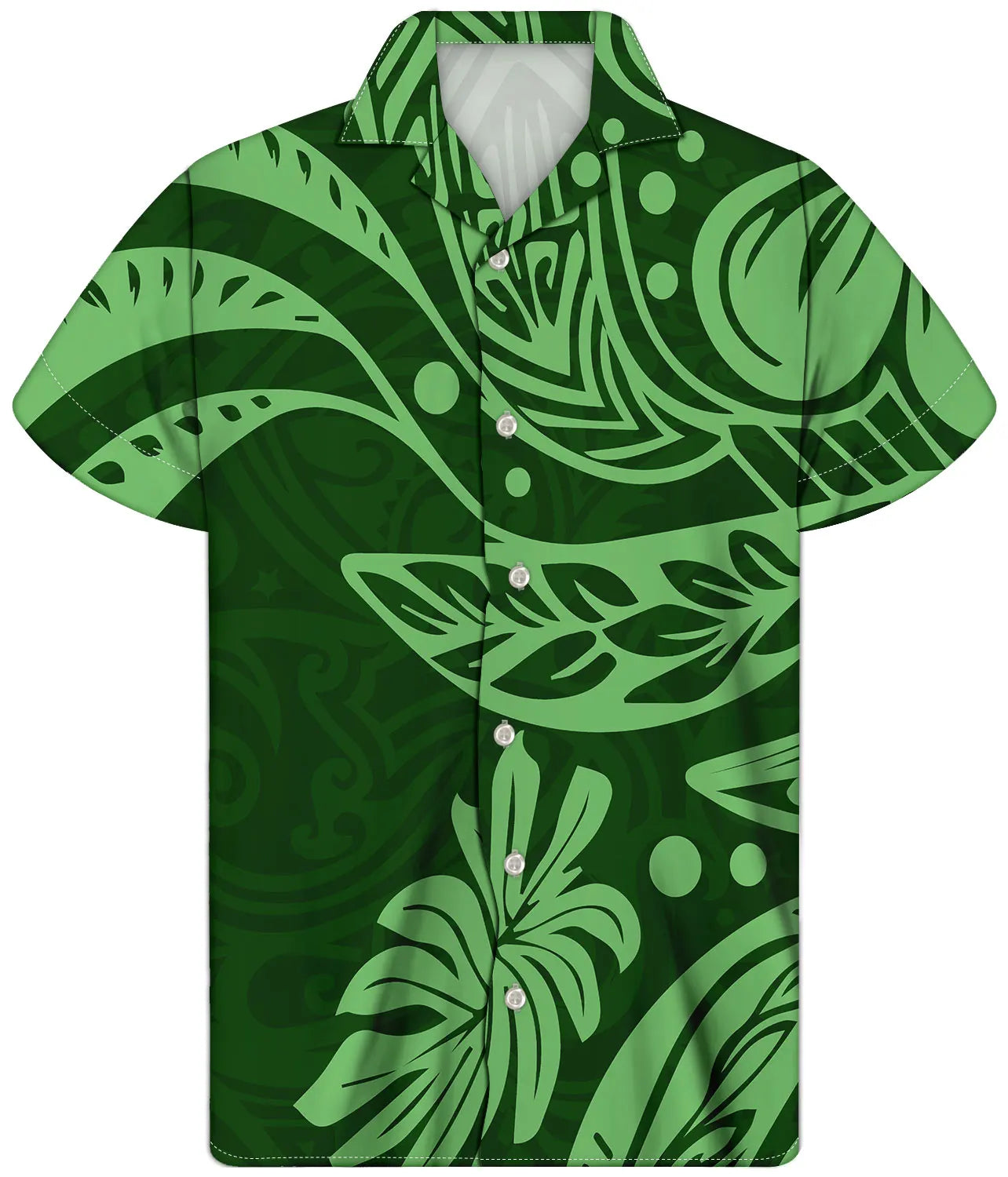 Fancy Gold Shirts for Men Polynesian Tribal Fabric Hawaiian Short Sleeve Shirt Men Summer Clothing for Men's Tropical Tops Shirt