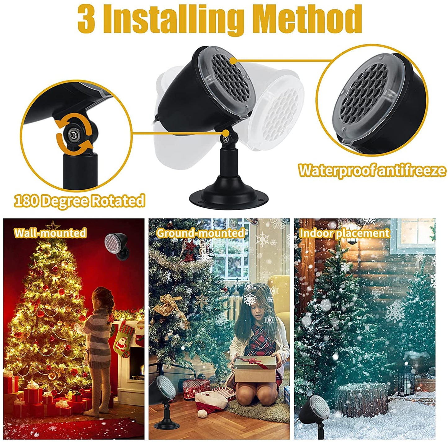 Christmas Snowflake Projector Lights,Christmas Snowflake Projector