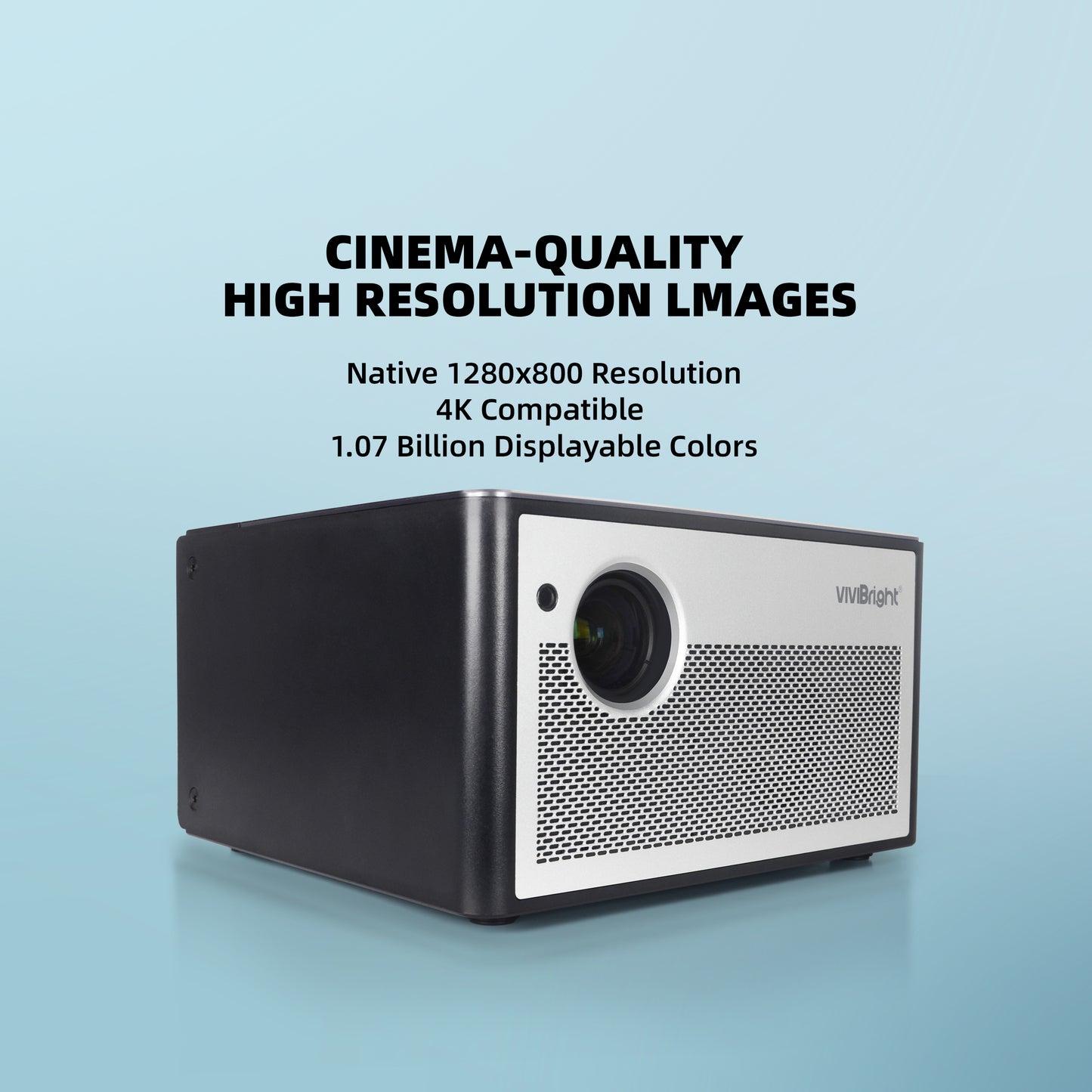 Vivibright H1 3D Christmas Window Projector 1280x800P Support 4k Smart Home Theater Projector/Proyector/Projecteur