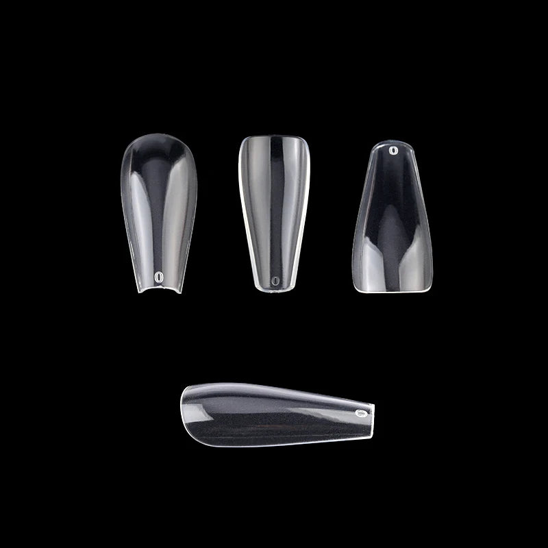 Long Coffin Stiletto Fake Nails ABS New Design Ballerina Nail Art Tips Clear/Natural Fake Nails Tips