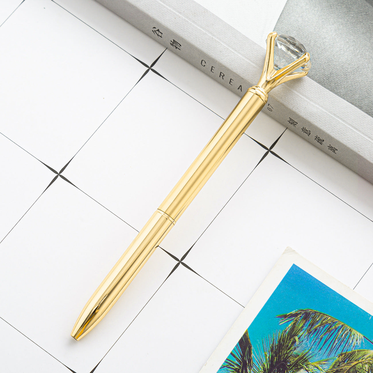 Hot Sell Stock Promotional Pen Personalized Ball Pen Diamond Crystal Metal Ballpoint Pen for Gift