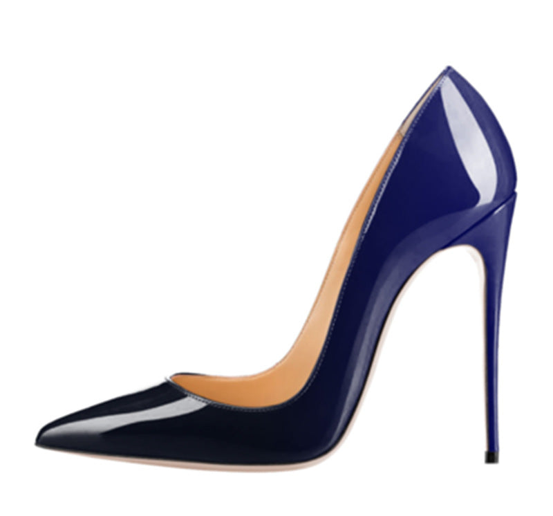 Classic Pointed Toe Stiletto Heel Pumps Women 12 Cm High Heels