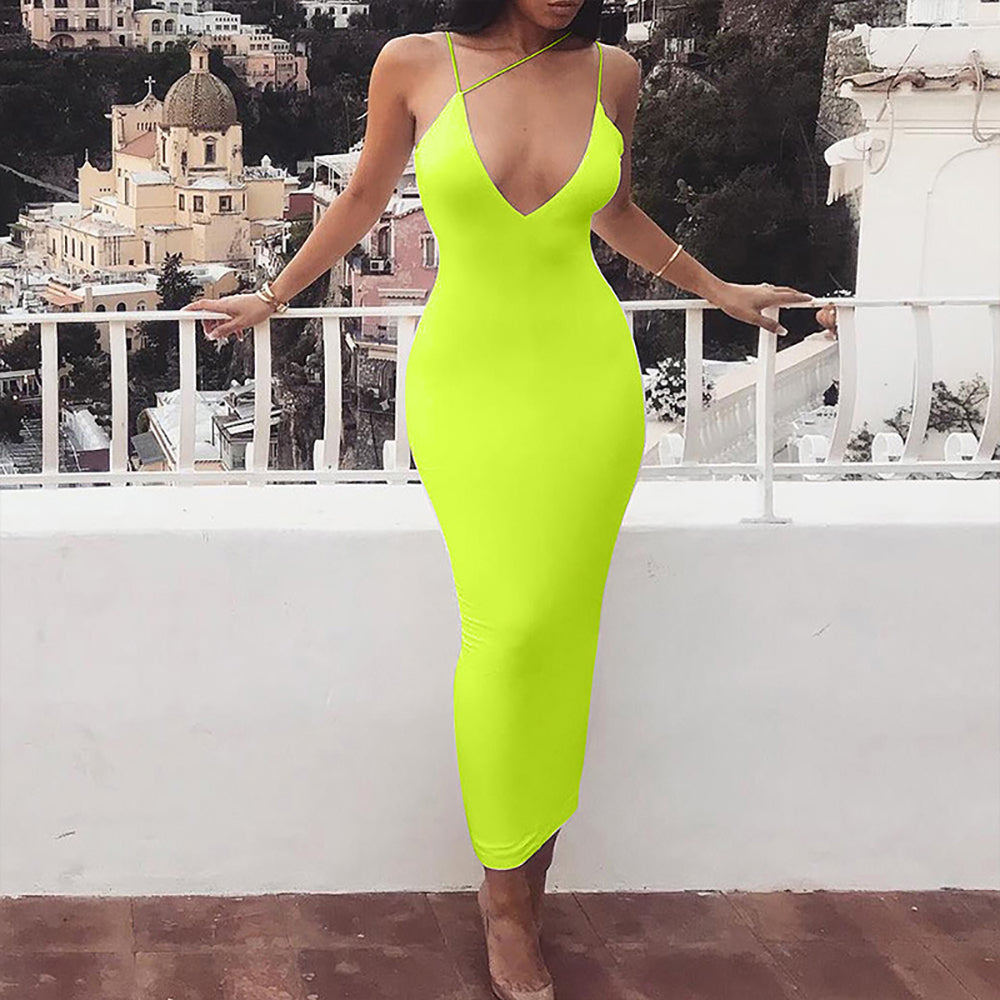 Wholesale Hot Sale Spaghetti Strap 2021 New Ladies Summer Sexy Dress Women Party Maxi Night Dress Close Fitting Long Dress