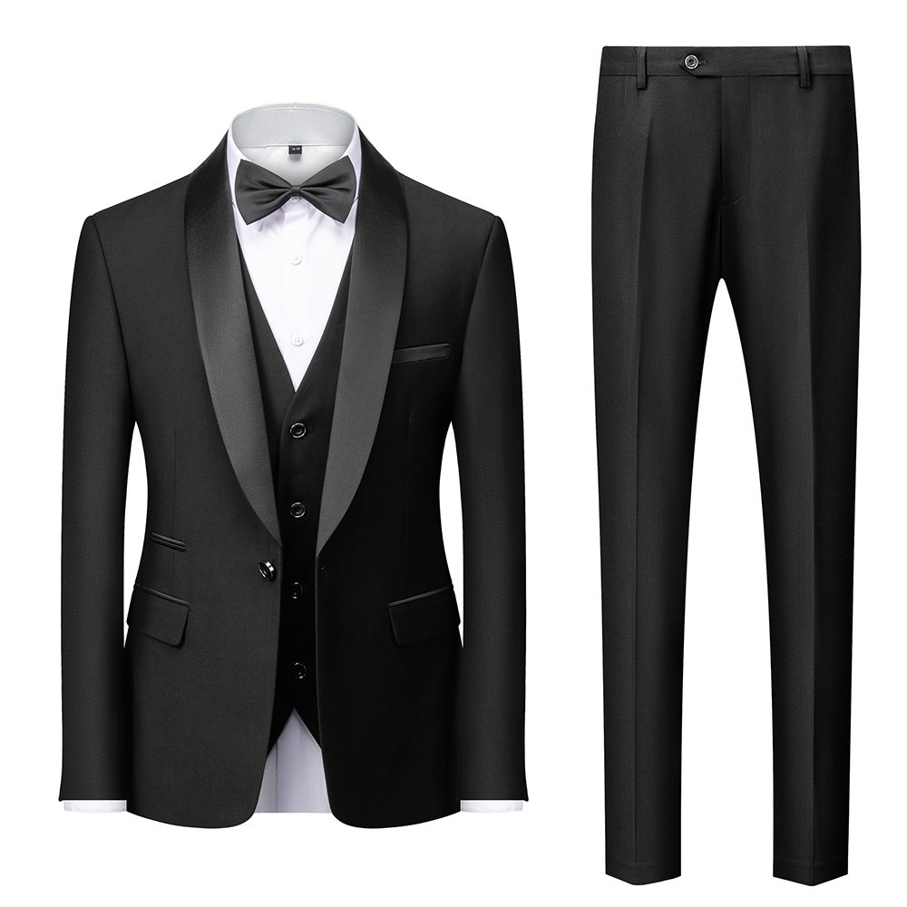 Fashionable High Quality Slim Fit Blazer Formal Prom Clothes Wine Red Men Suits