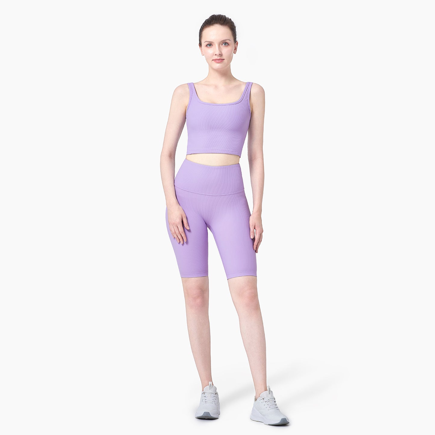 Latest Women Ribbed Gym Fitness Bra Shorts Sports Wear Workout Plus Size Yoga Sets