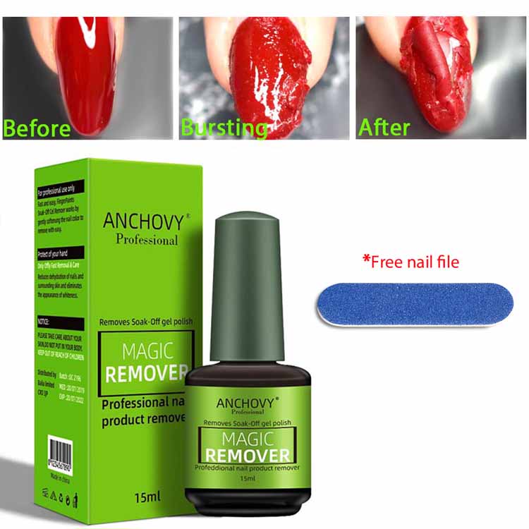 Professional Removes Soak Off Gel Nail Polish Burst Magic Nail Polish Fast Remover