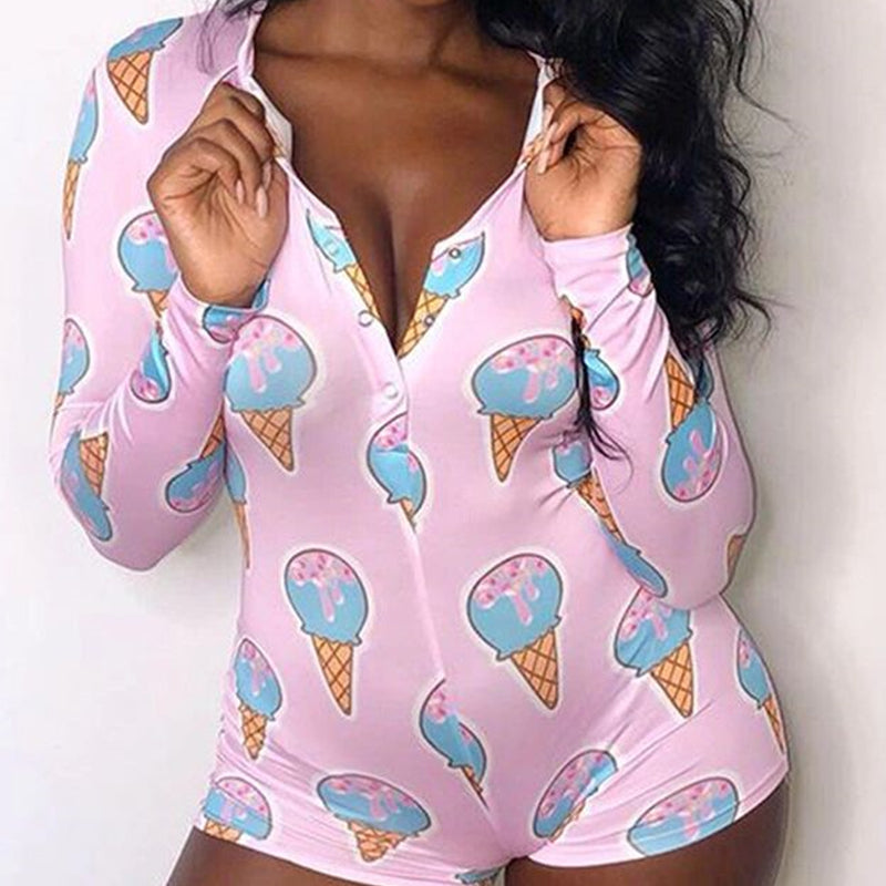 Wholesale Explosion Offer Large Catoon Tight Shorts Break Up Plus Size Sexy Cozy Sleepwear Onesies
