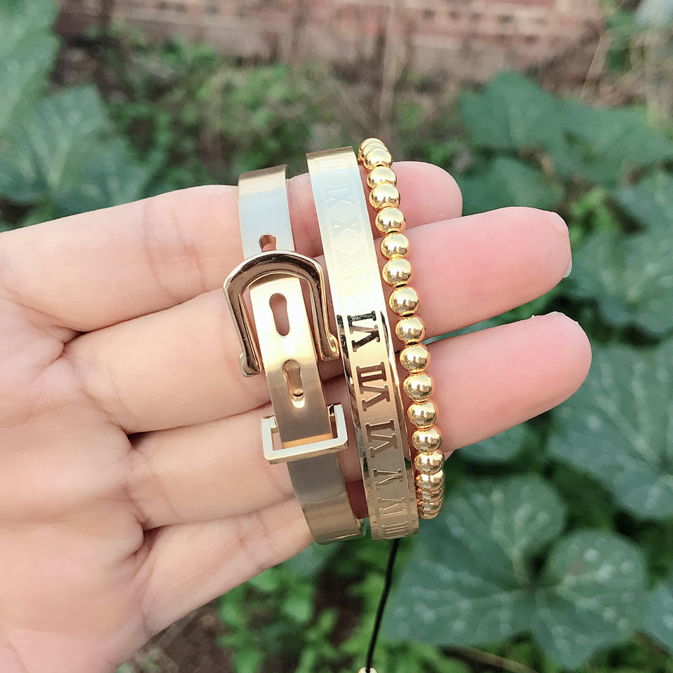 Top Quality Luxury Royal Crown Bracelets & Bangles Fashion Stainless Steel Men' Jewelry Do Not Fade Jewellery Sets Bracelet Male